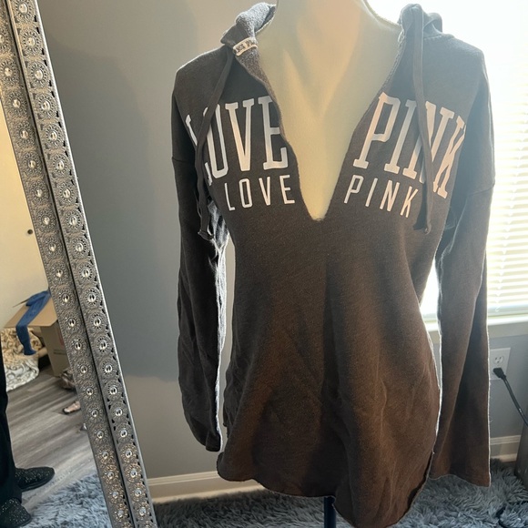 🌟PINK Victoria's Secret Women's Hoodie - Gray Small - Picture 1 of 2